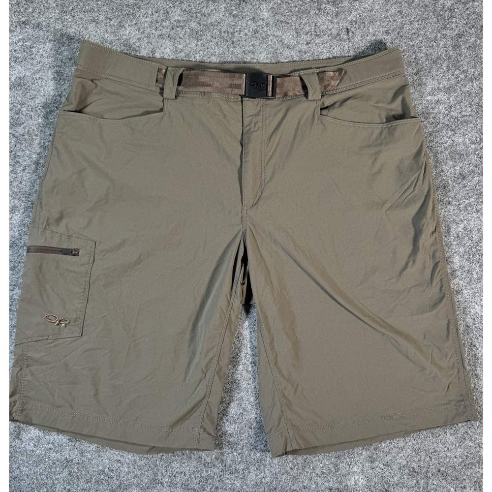 Outdoor Research Equinox Shorts Mens 38 Brown Hiking Outdoor Built In Belt OR